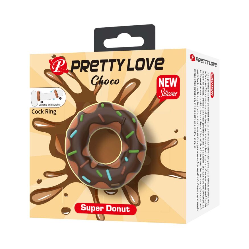 Ерекційне кільце Crazy Bull - Choco Super Donut Silicone Cock Ring, BI-210344