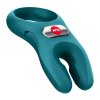 Эрекционное виброкольцо с двойной стимуляцией клитора Fun Factory NŌS PRO Bottle Green, 2 мотора
