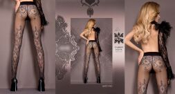Колготки чорні Ballerina's Secret Hush Hush з орнаментом, L/XL