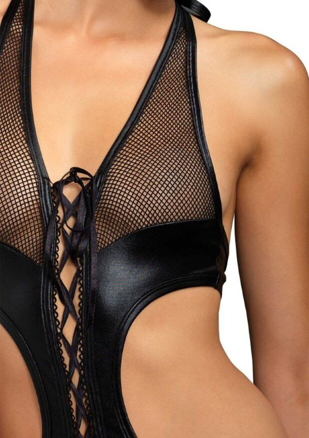 Комплект Боди+маска сетка Set от Leg Avenue Размер M/L