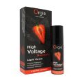 Жидкий вибратор Orgie High Voltage  -  Strawberry, 15 мл, эффект мурашек, очень мощный, вкус клубники