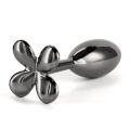 Анальная пробка металлическая NS Novelties Rear Assets Clover, черная