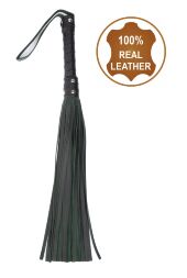 Флогер з натуральної шкіри Flirty Hard Leather - Green, BG-00032