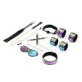 БДСМ-набор Liebe Seele Vivid Rainbow 8 Pieces Set, 8 аксессуаров, экокожа на бархатной основе