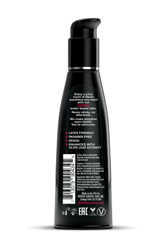Съедобный лубрикант со вкусом вишни WICKED AQUA 120ML