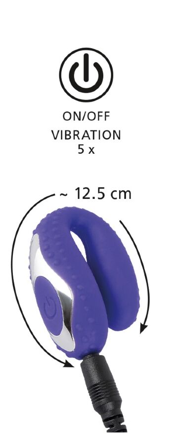 Інноваційний вібратор для пар Hi-tech - Rechargeable Blow Job Vibrator Purple