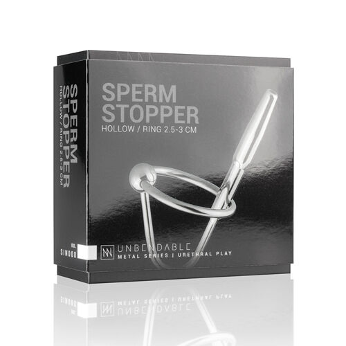 Уретральний стимулятор із кільцем Sinner Sperm Stopper металевий