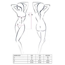 Боді монокіні Passion ADARA BODY L/XL, red