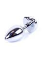 Анальна пробка - Jewellery Silver Heart Plug Clear