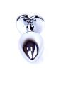 Анальна пробка - Jewellery Silver Heart Plug Clear