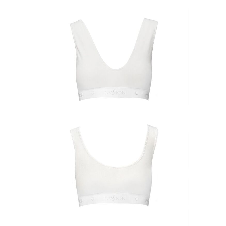 Спортивный топ из эластичного хлопка PS005 TOP white L - Passion