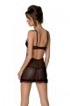 Еротичний пеньюар Passion MARINA CHEMISE, L/XL, black