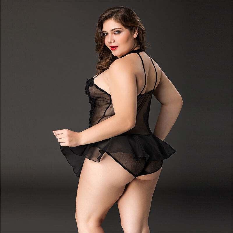 Чорне тедді зі спідничкою XL/XXL