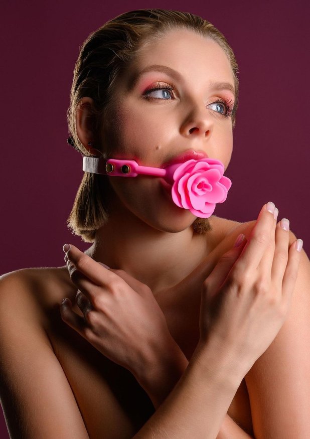 Кляп силиконовый Розочка Taboom Rose Ball Gag, розовый
