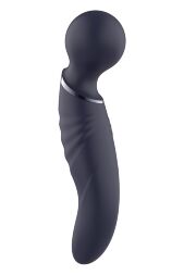 Вибратор микрофон изогнутый двойной стимуляции Dream Toys Glam Dual Wand Vibe, фиолетовый
