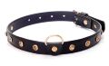 Нашийник зі штучної шкіри з кристалами Fetish Boss Series - Collar Gold Crystal, BS3300116
