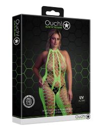 Бодистокинг - Ouch! Bodystocking With Halterneck Green, XL/4XL