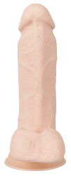 Реалистичный гнущийся RC-вибратор с шариками -Bendable RC Vibrator with Balls Nature Skin