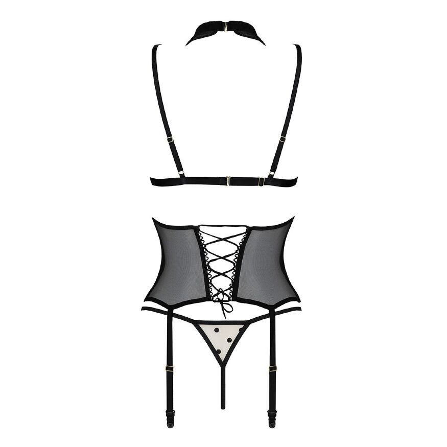 Passion - DOMINICA CORSET - Сексуальный корсет с трусиками, S/M (бежевый)