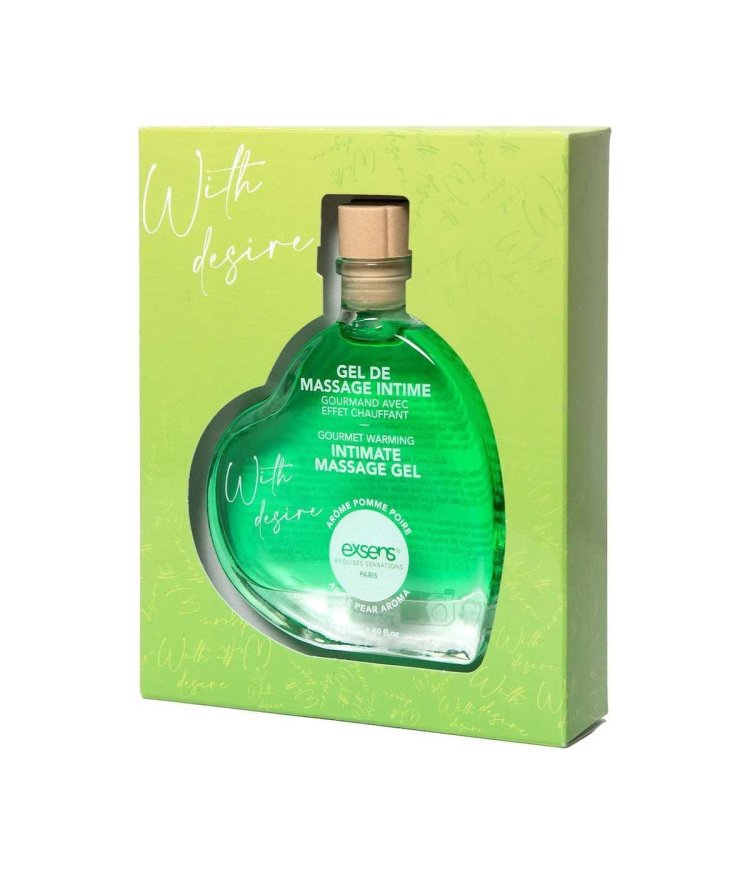 Массажное масло EXSENS With Desire Apple Pear 50мл разогревающее, без сахара, съедобное