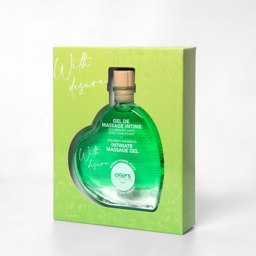 Массажное масло EXSENS With Desire Apple Pear 50мл разогревающее, без сахара, съедобное