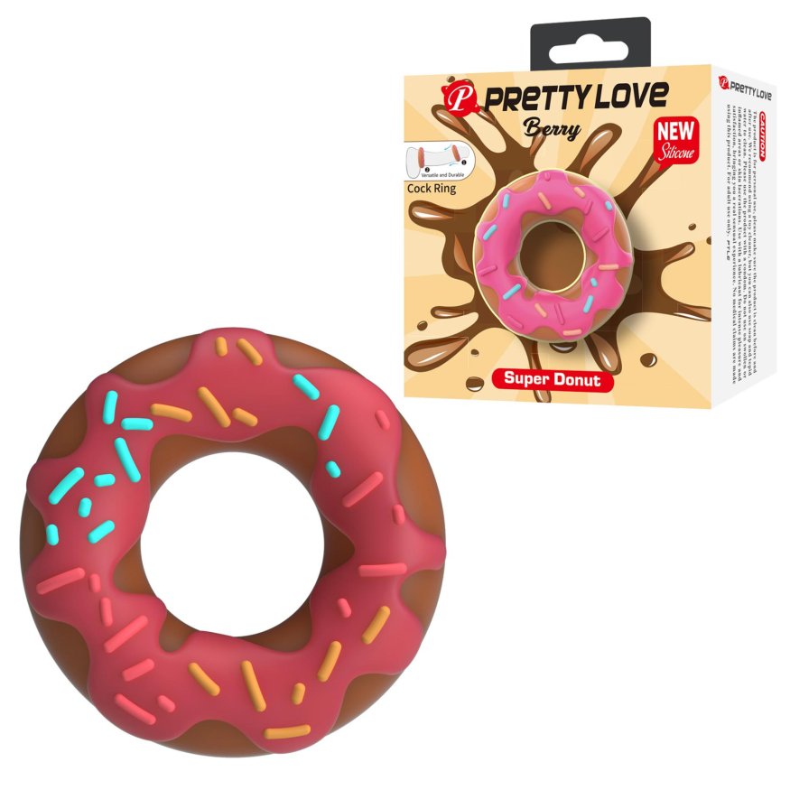 Эрекционное кольцо Crazy Bull - Berry Super Donut Silicone Cock Ring, BI-210344-1