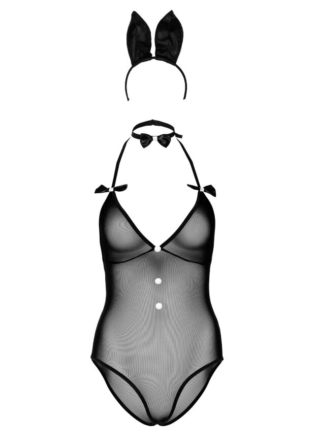 Костюм кролика Daring Intimates Classic Bunny, 3 предмети, чорний, S/M
