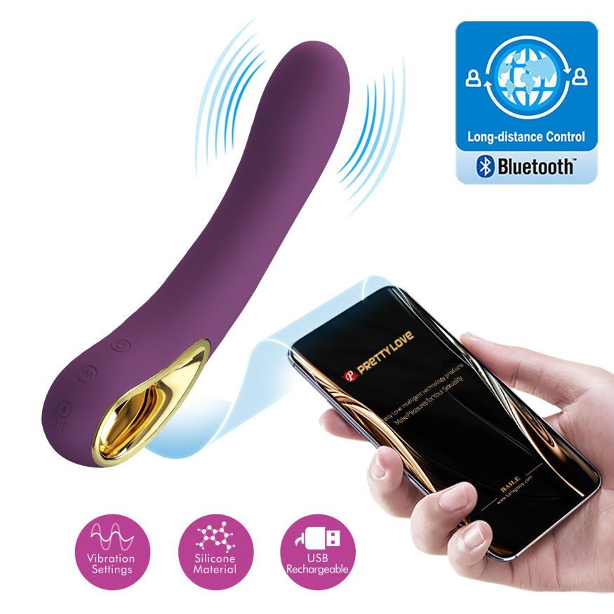Смарт вибратор Pretty Love - Ethan Purple Mobile APP Control, BI-014412HP