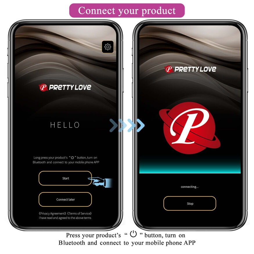 Смарт вибратор Pretty Love - Ethan Purple Mobile APP Control, BI-014412HP