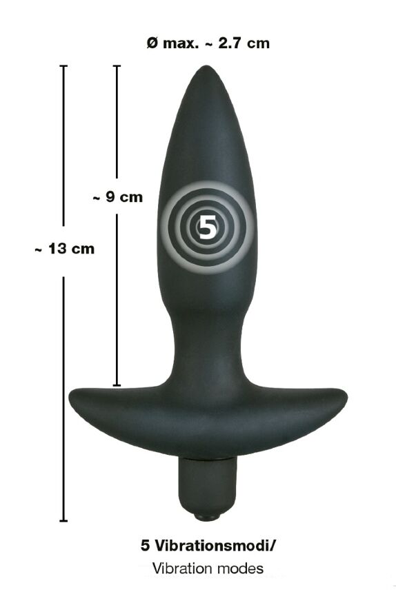 Анальная пробка с вибрацией – Black Velvet Vibrating Plug Small