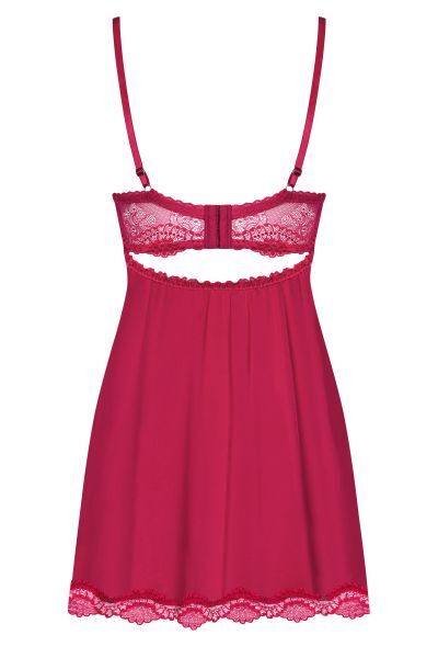 Бебидолл Obsessive Rosalyne babydoll &amp; thong red L/XL