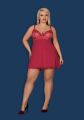 Бебидолл Obsessive Rosalyne babydoll &amp; thong red L/XL
