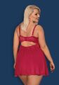Бебидолл Obsessive Rosalyne babydoll &amp; thong red L/XL