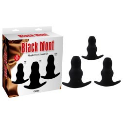 Набір анальних тунелів Chisa Black Mont Rippled Anal Juicer Kit, чорний