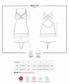 Сорочка Obsessive 860-CHE-3 chemise &amp; thong red S/M