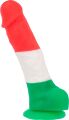 Цветной фаллоимитатор ADDICTION - LEONARDO - 7" - 3 COLOURS, 17,8 см, силикон, вибропуля в подарок