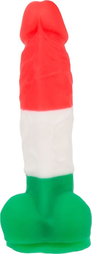 Цветной фаллоимитатор ADDICTION - LEONARDO - 7" - 3 COLOURS, 17,8 см, силикон, вибропуля в подарок