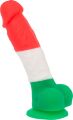 Цветной фаллоимитатор ADDICTION - LEONARDO - 7" - 3 COLOURS, 17,8 см, силикон, вибропуля в подарок