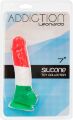 Цветной фаллоимитатор ADDICTION - LEONARDO - 7" - 3 COLOURS, 17,8 см, силикон, вибропуля в подарок