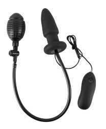 Анальна пробка з накачкою та вібрацією Inflatable + Vibrating Butt Plug
