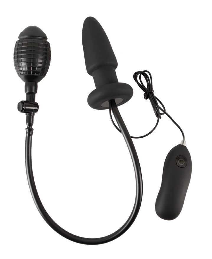 Анальная пробка с накачкой и вибрацией Inflatable + Vibrating Butt Plug