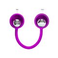 Дві гладкі вагінальні кульки зі зміщенним центром ваги Pretty Love Kegel Ball III Purple