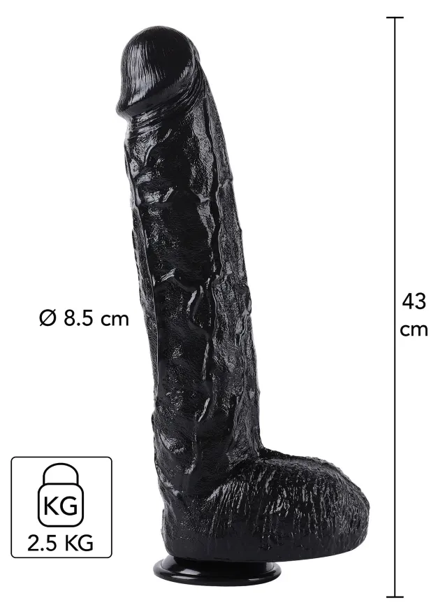 Огромный черный пенис Hidden Desire Dong 43х8,5 см