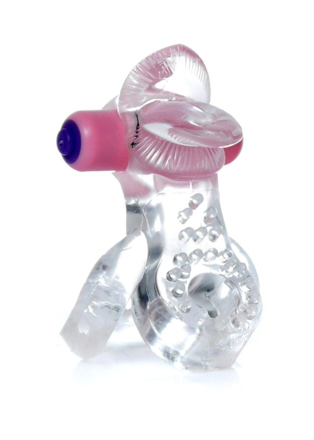 Ерекційне кільце - Tongue Vibro CockRing Clear