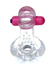 Ерекційне кільце - Tongue Vibro CockRing Clear