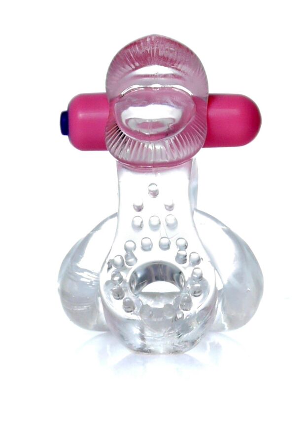 Ерекційне кільце - Tongue Vibro CockRing Clear