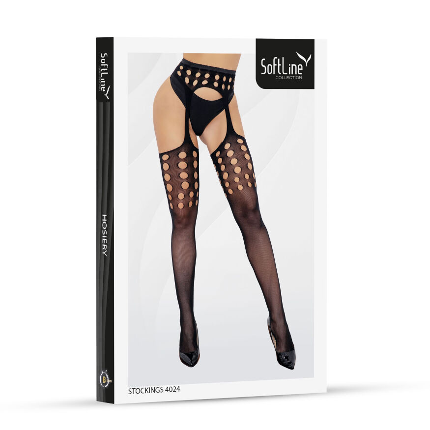 Панчохи - Stockings 4024, black - One Size