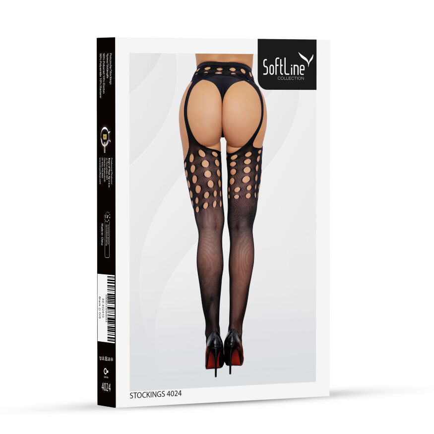 Панчохи - Stockings 4024, black - One Size