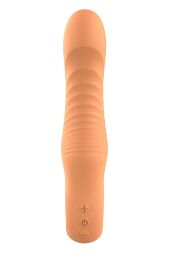 Вибратор ребристый Dream Toys Glam Flexible Ribbed Vibe, оранжевый