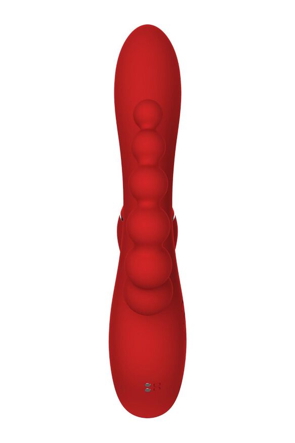 Тройной вибратор с вакуумной стимуляцией Dream Toys RED REVOLUTION ANNA